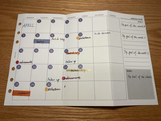 How I Use a Tri-Fold Monthly Calendar to Stay Focused, Get Things Done & Stay Motivated
