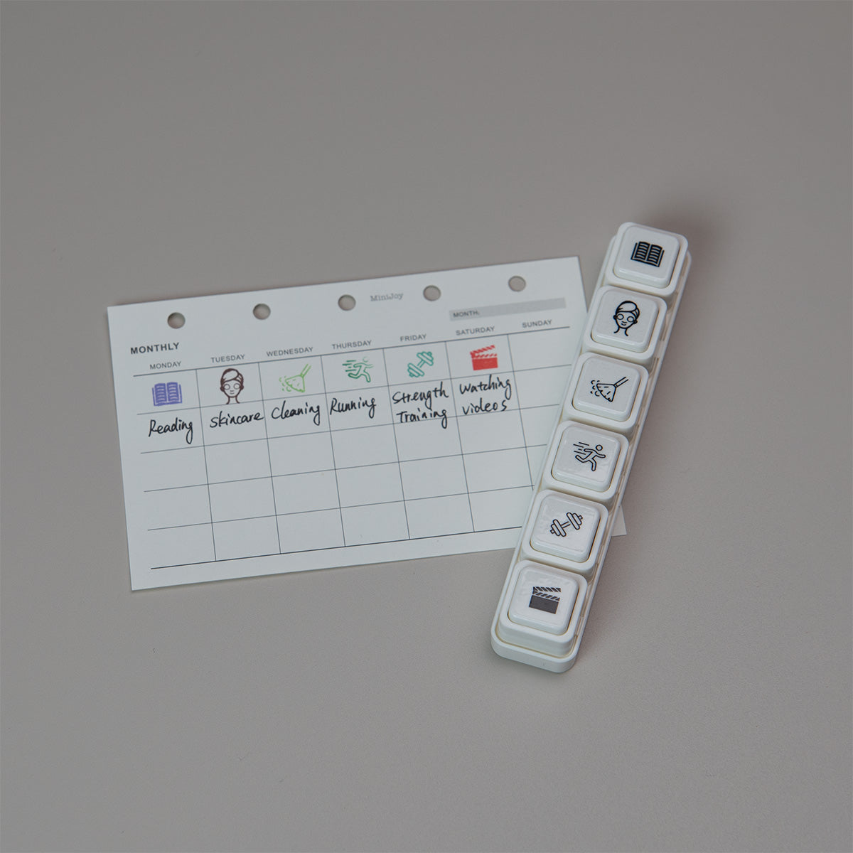 Pochitto 6 Push Button Stamp Set