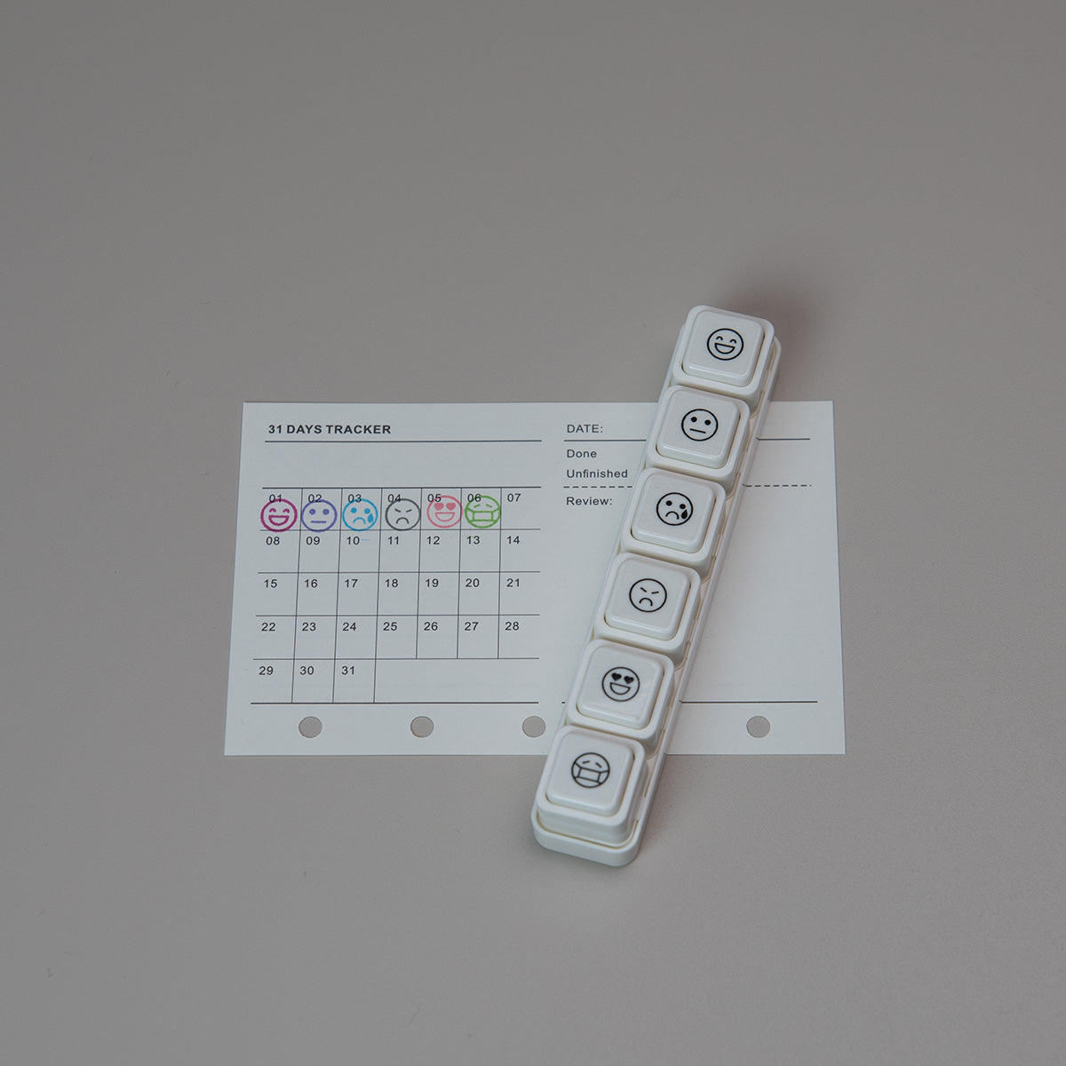 Pochitto 6 Push Button Stamp Set
