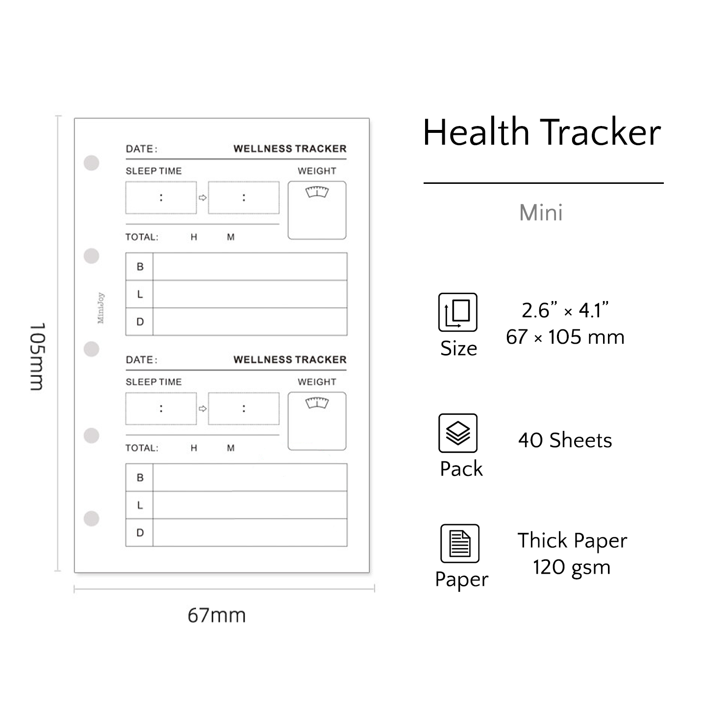 Mini Refills | Logs & Trackers