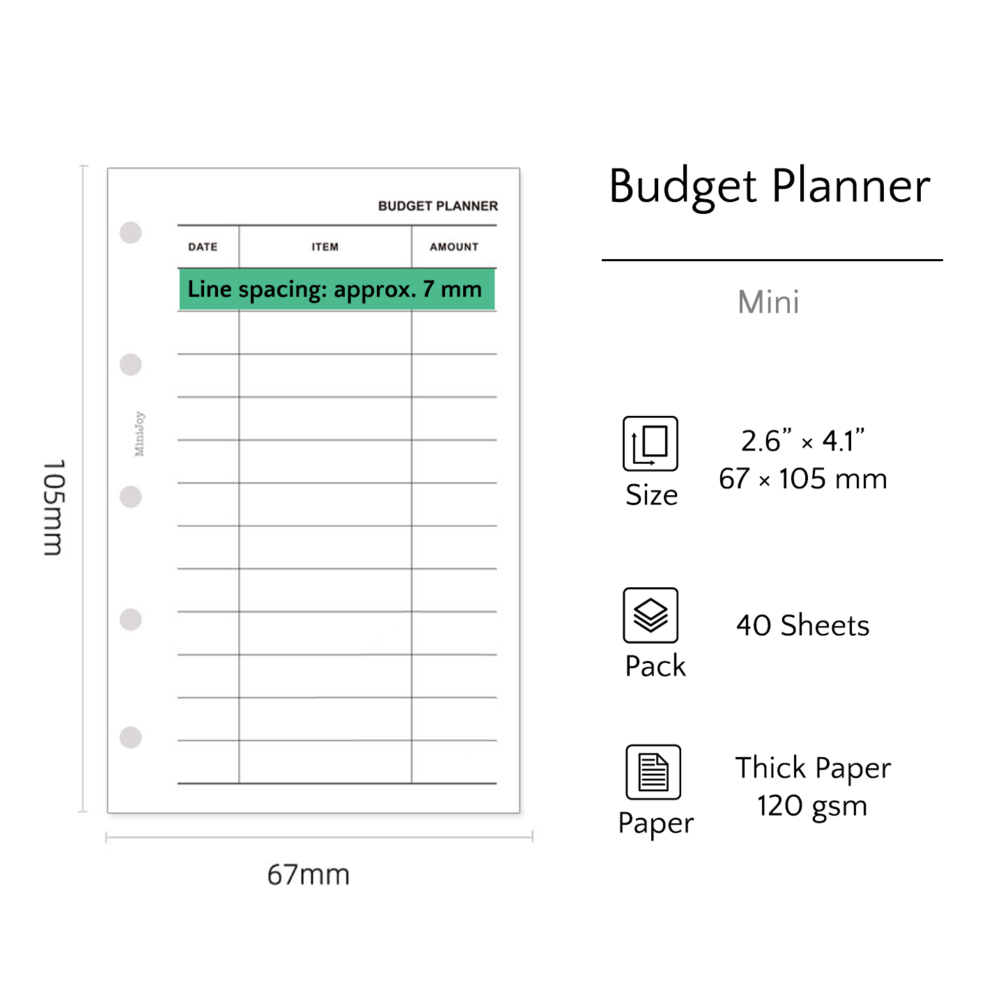 Mini Refills | Logs & Trackers
