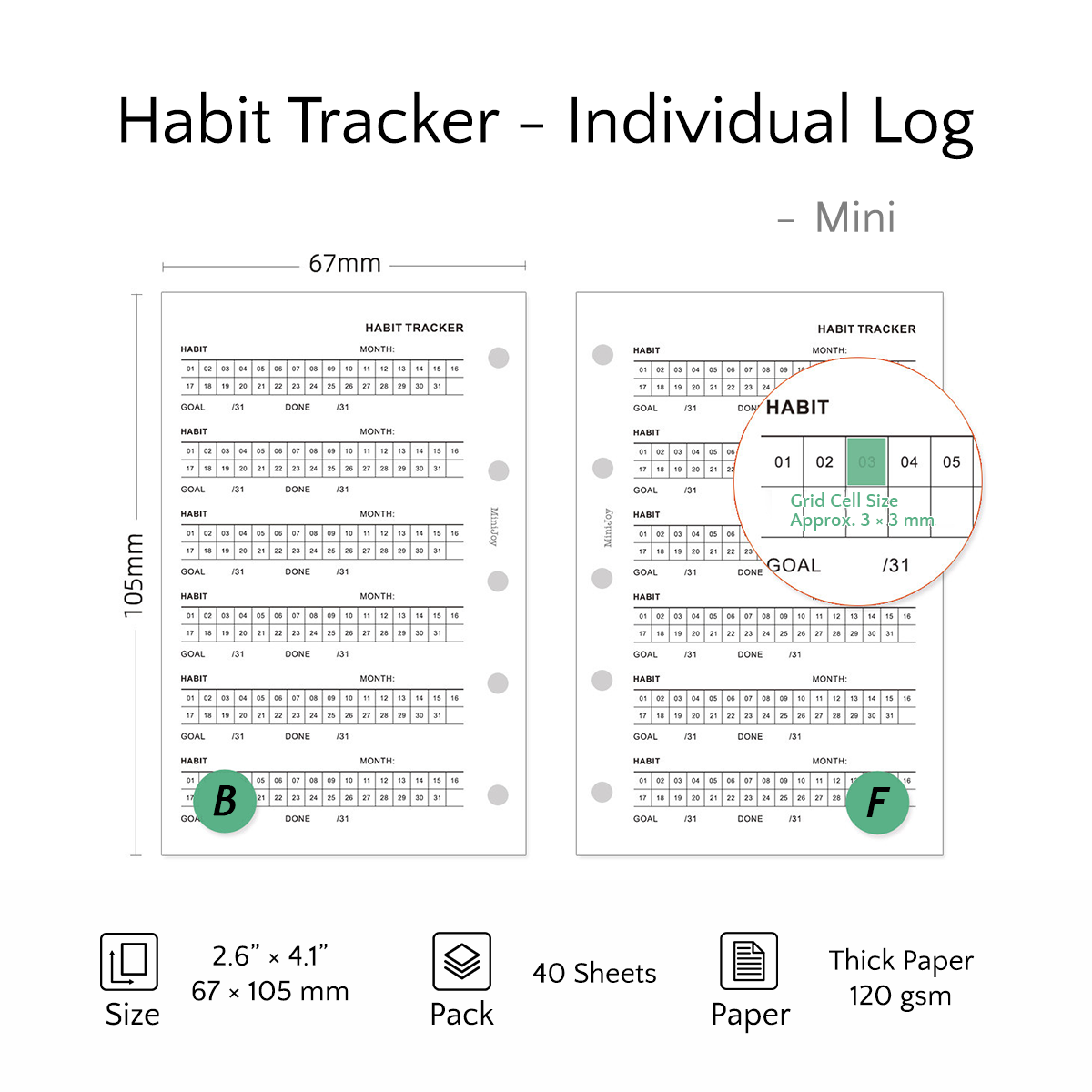 Mini Refills | Logs & Trackers