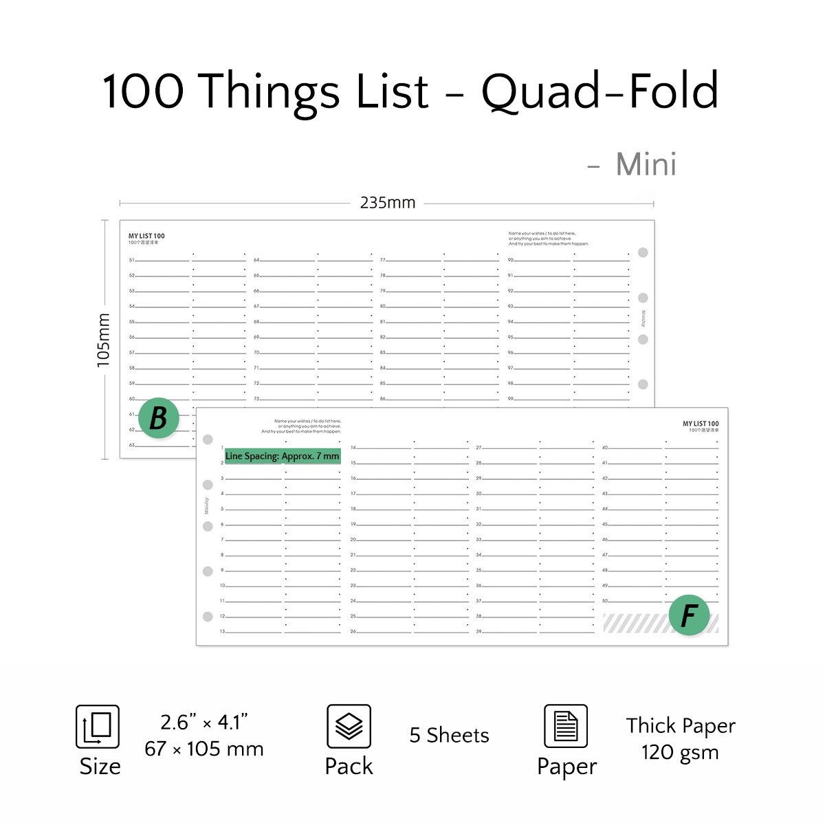 Mini Refills | Logs & Trackers