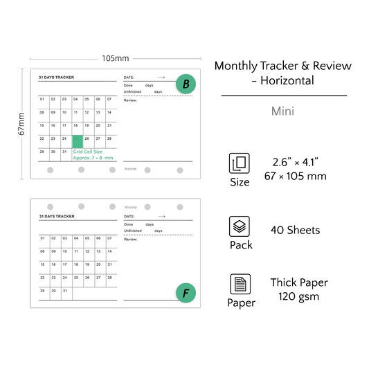 Mini Refills | Logs & Trackers