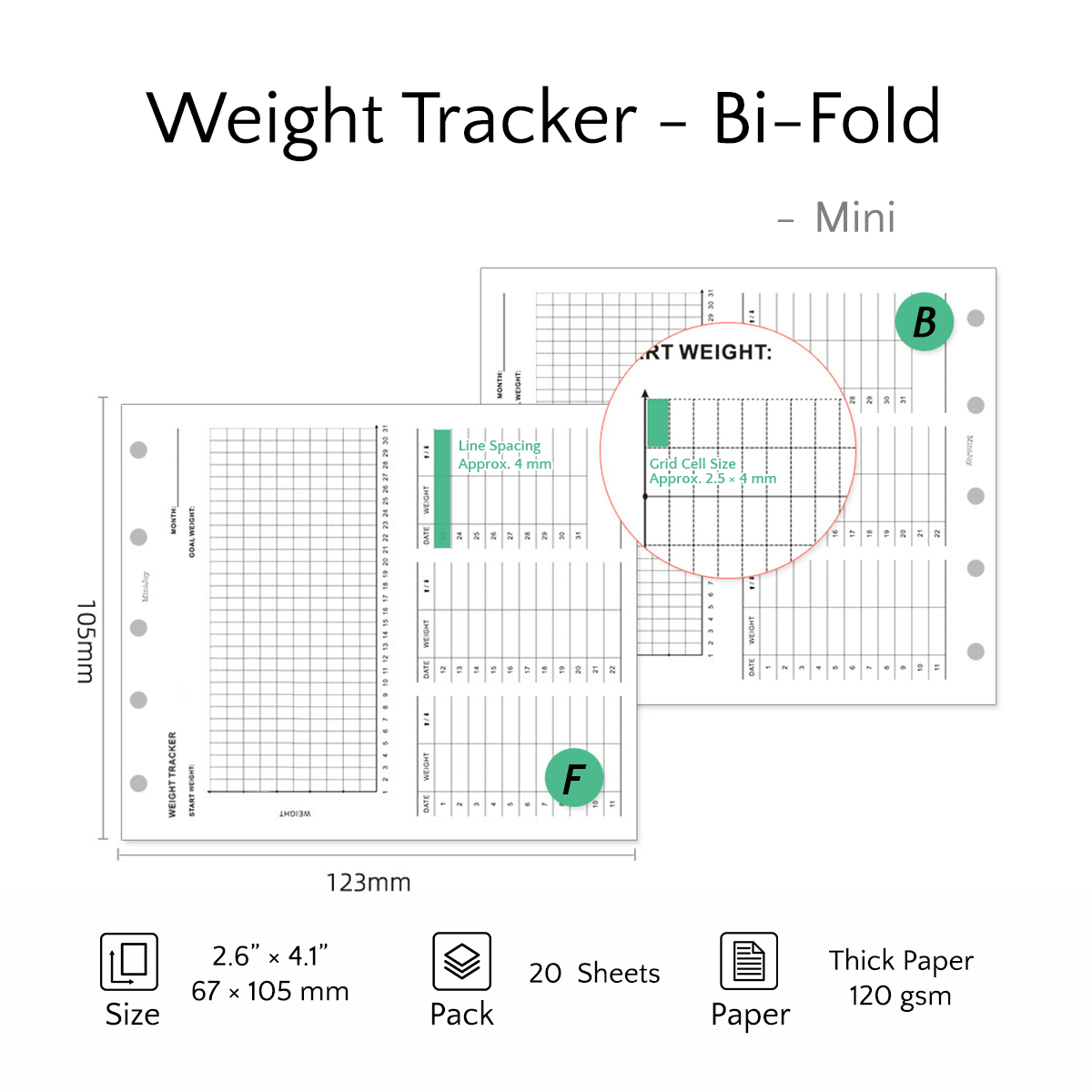 Mini Refills | Logs & Trackers