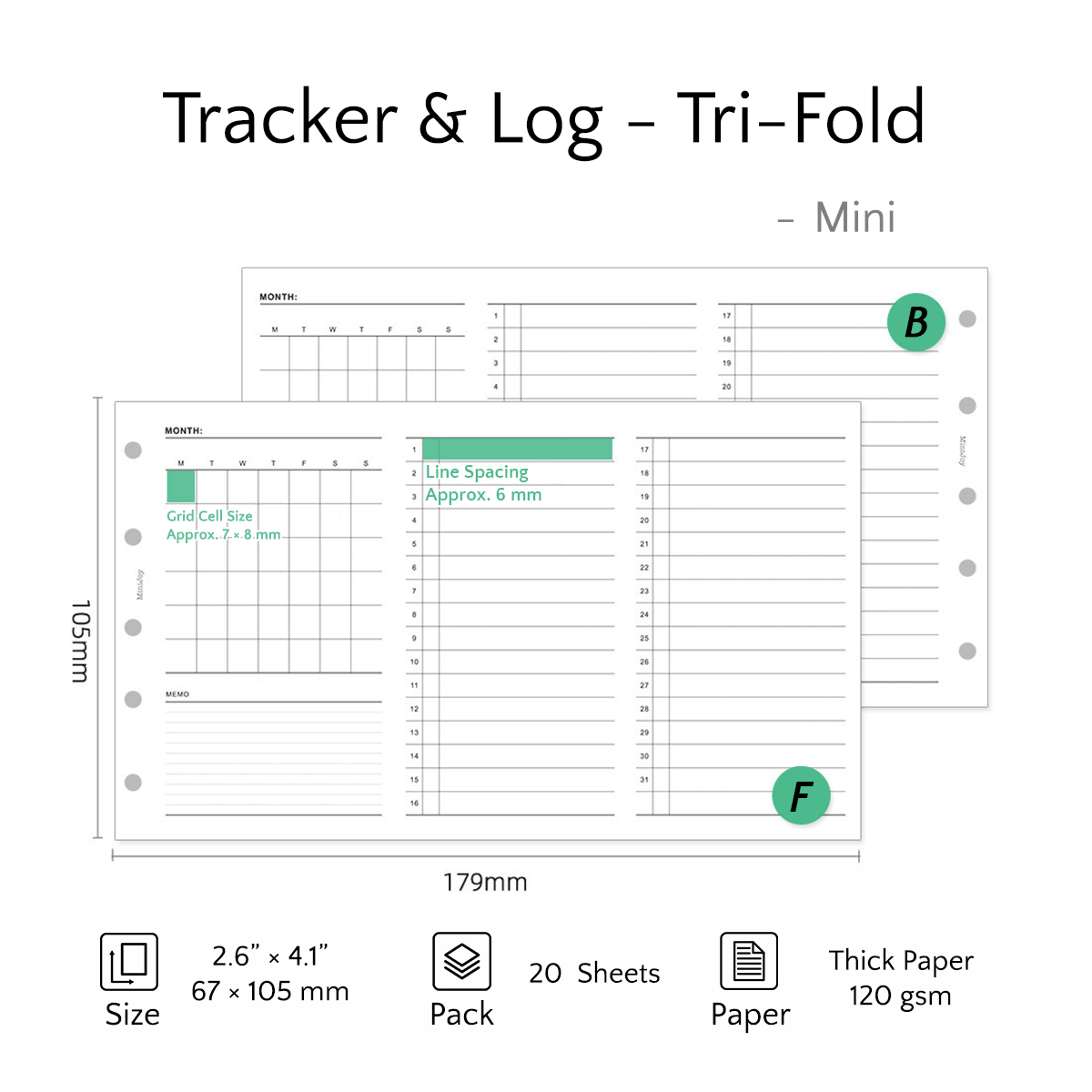 Mini Refills | Logs & Trackers