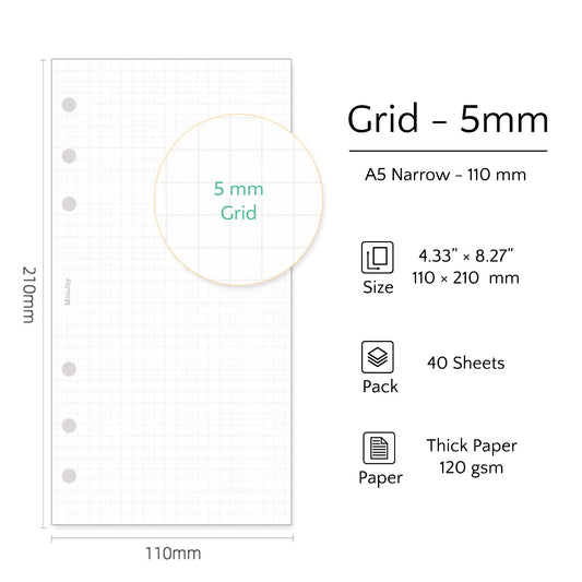 A5 Narrow Refills | Thick