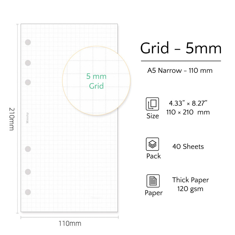 A5 Narrow Refills | Thick