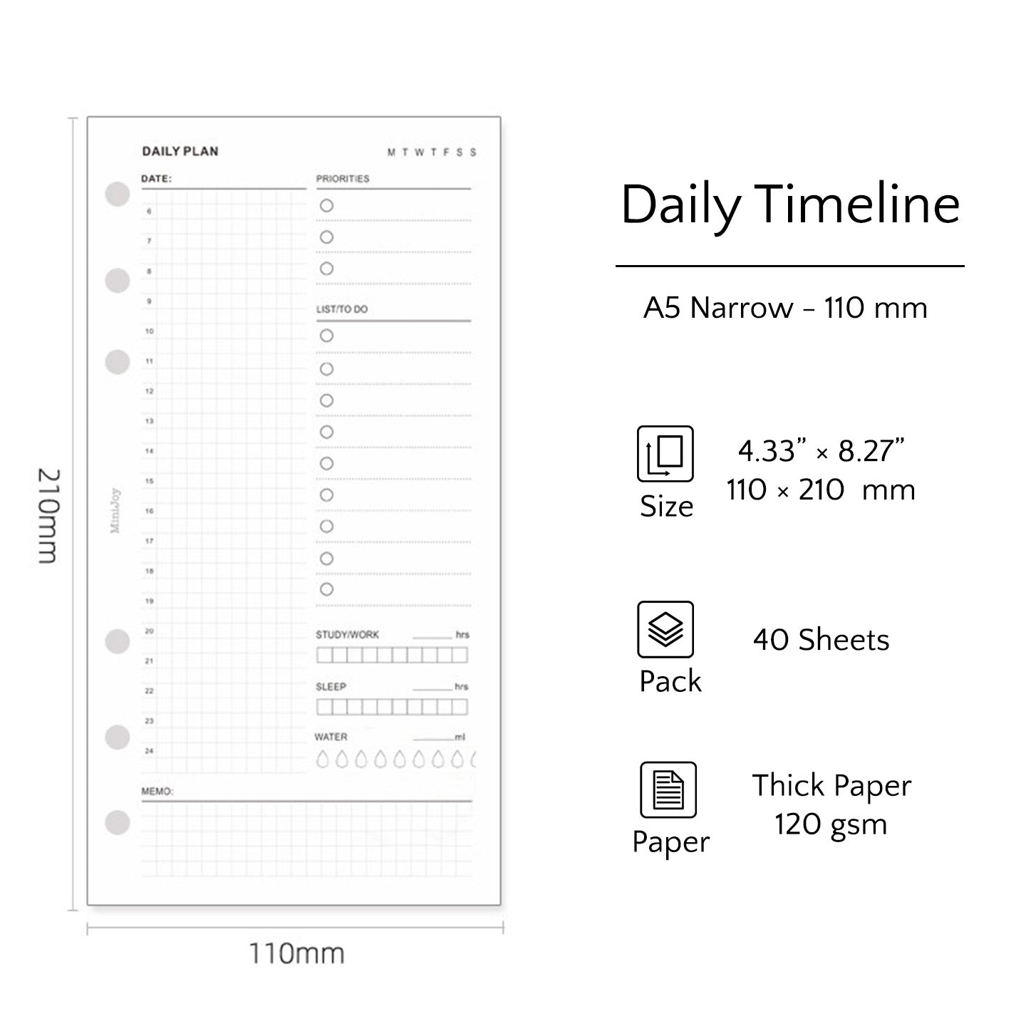 A5 Narrow Refill | Thick