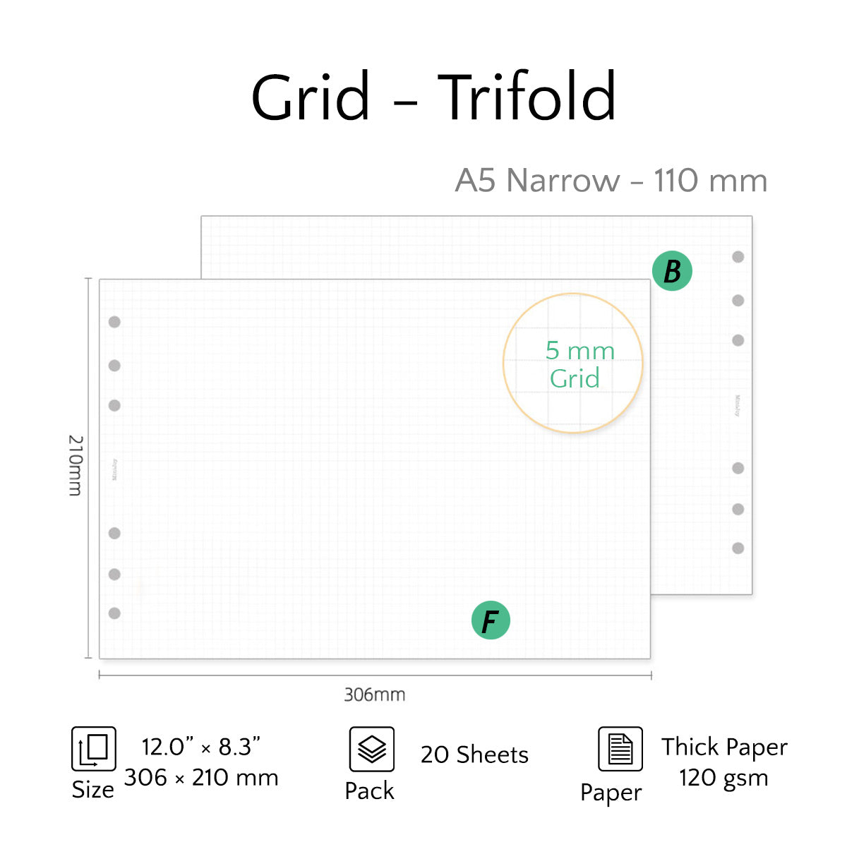 A5 Narrow Refill | Thick