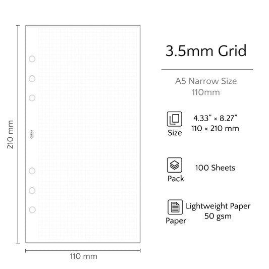 A5 Narrow Refills | Lightweight