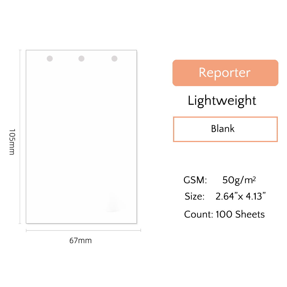 Mini Reporter Refills | Blank
