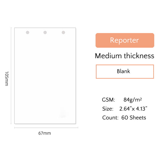Mini Reporter Refills | Blank