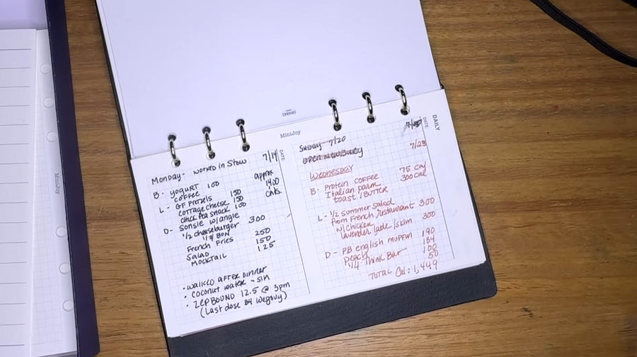 Daily Planning (Top-Bound Writing)