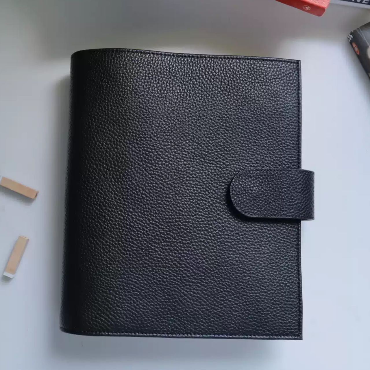 Leather Journal Planner Cover | Half Letter/A5 | Black&Chai