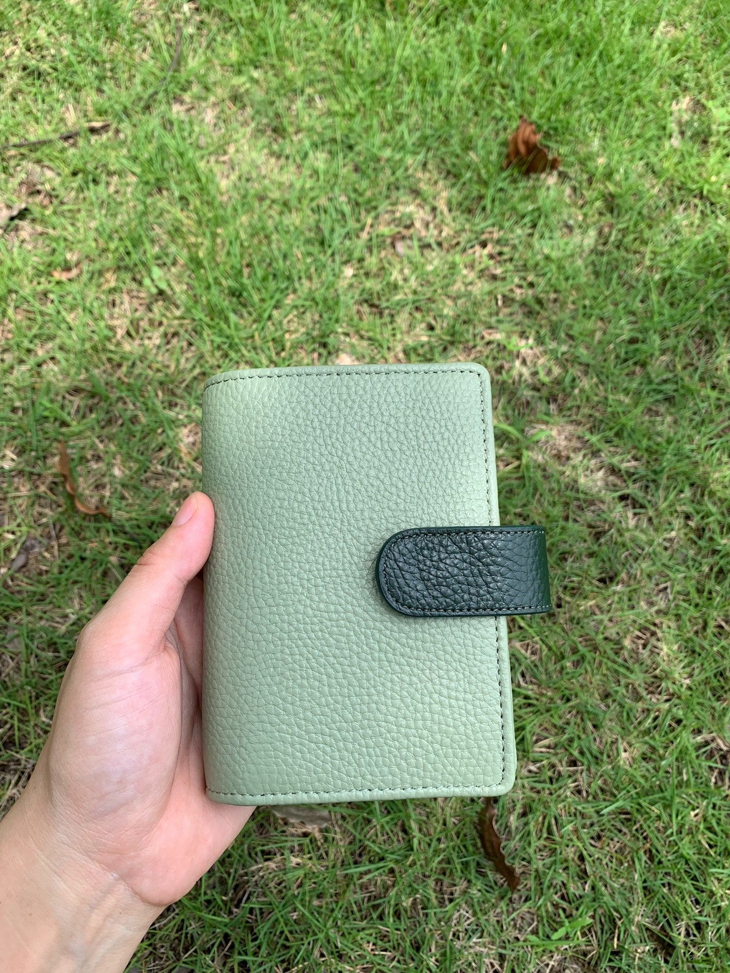 Leather Journal Planner Cover | Mini/A8 | Mint green