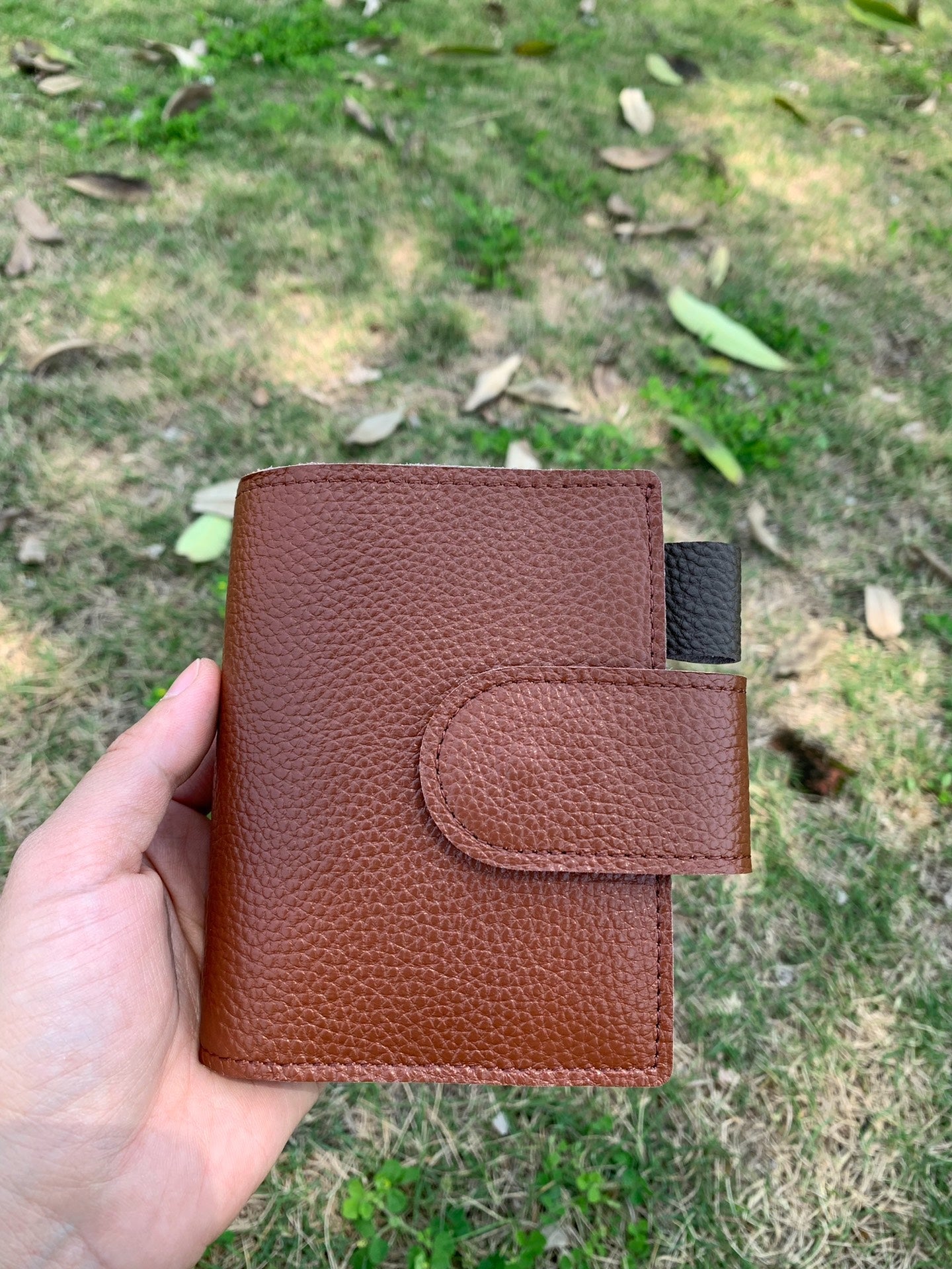 Leather Journal Planner Cover | Mini/A8 | Caramel&Dark brown