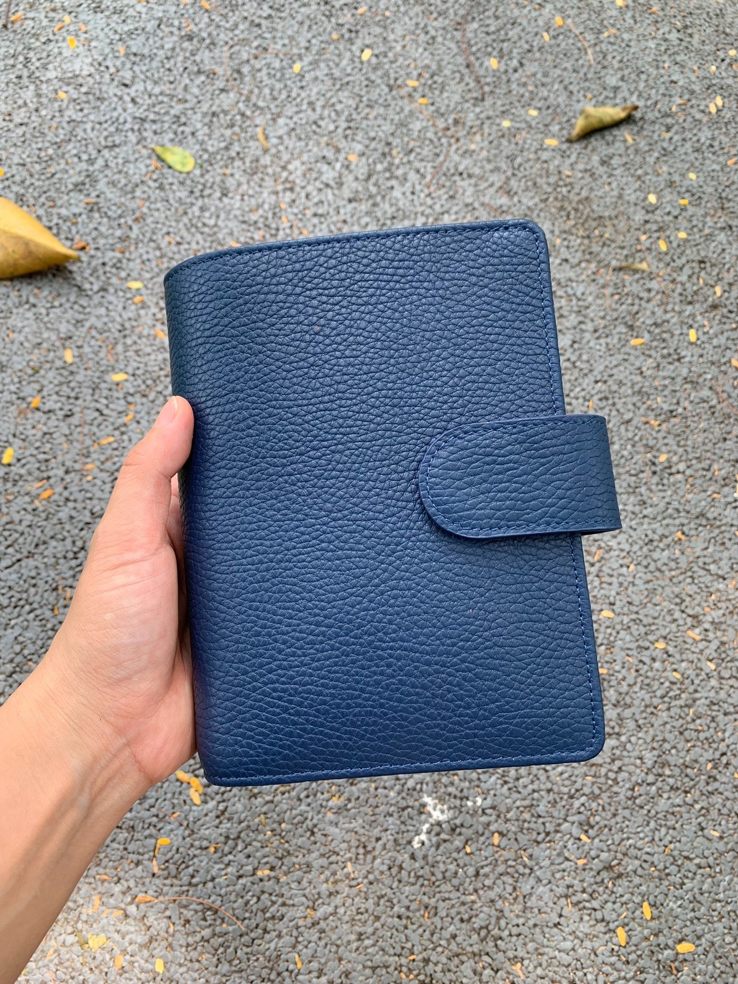 Leather Journal Planner Cover | Personal/A6 | Navy blue