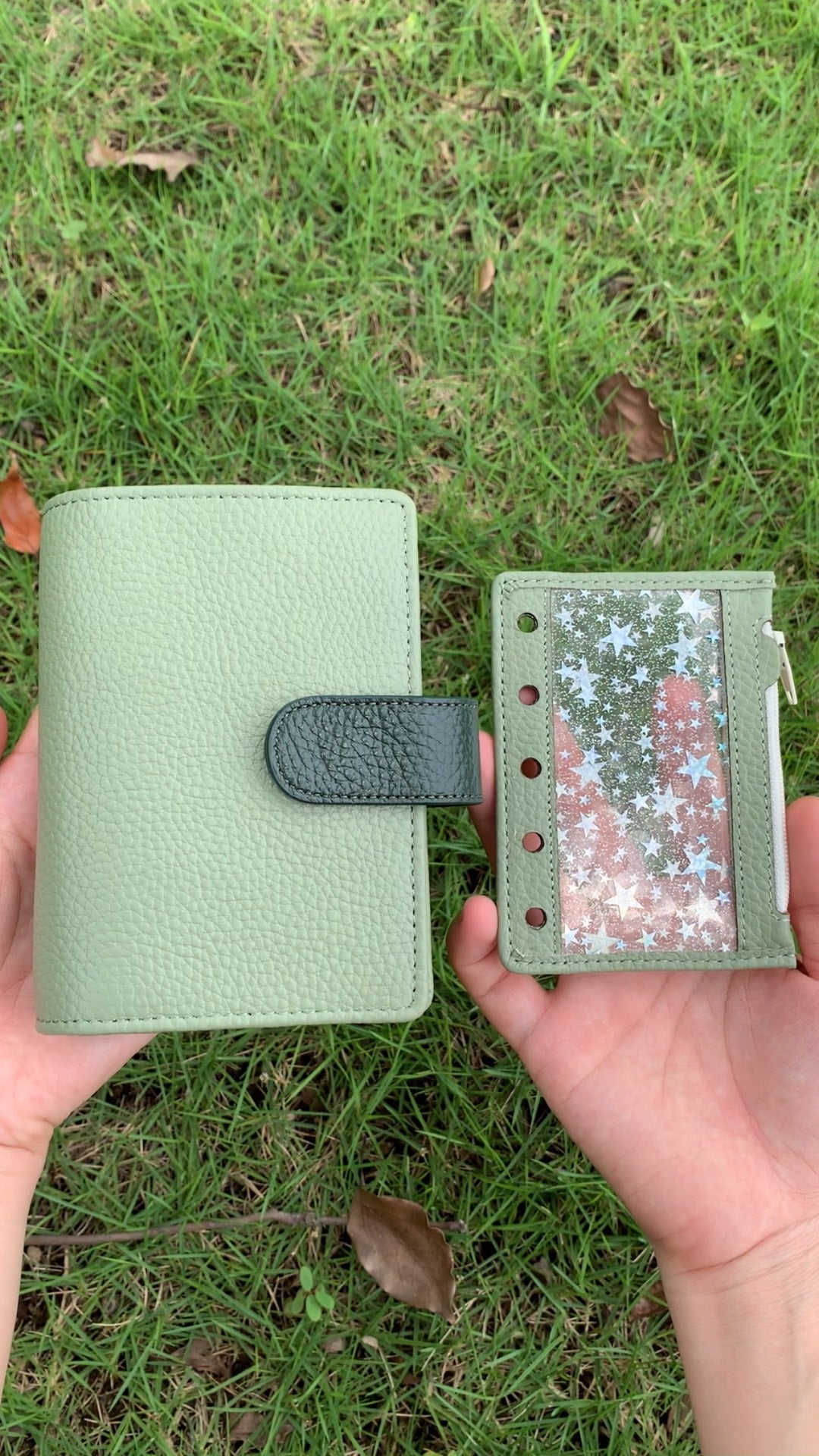 Leather Journal Planner Cover | Mini/A8 | Mint green