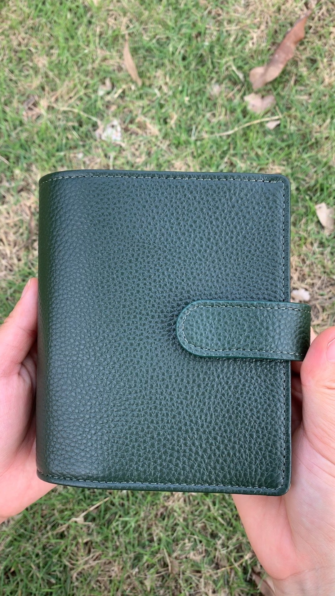 Leather Journal Planner Cover | Pocket/A7 | Green&Mint green