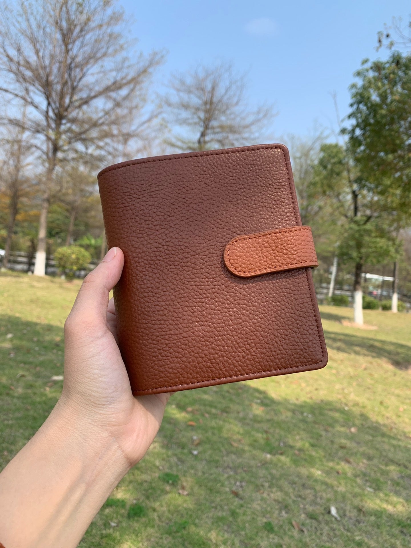 Leather Journal Planner Cover | Pocket/A7 | Caramel&Golden brown