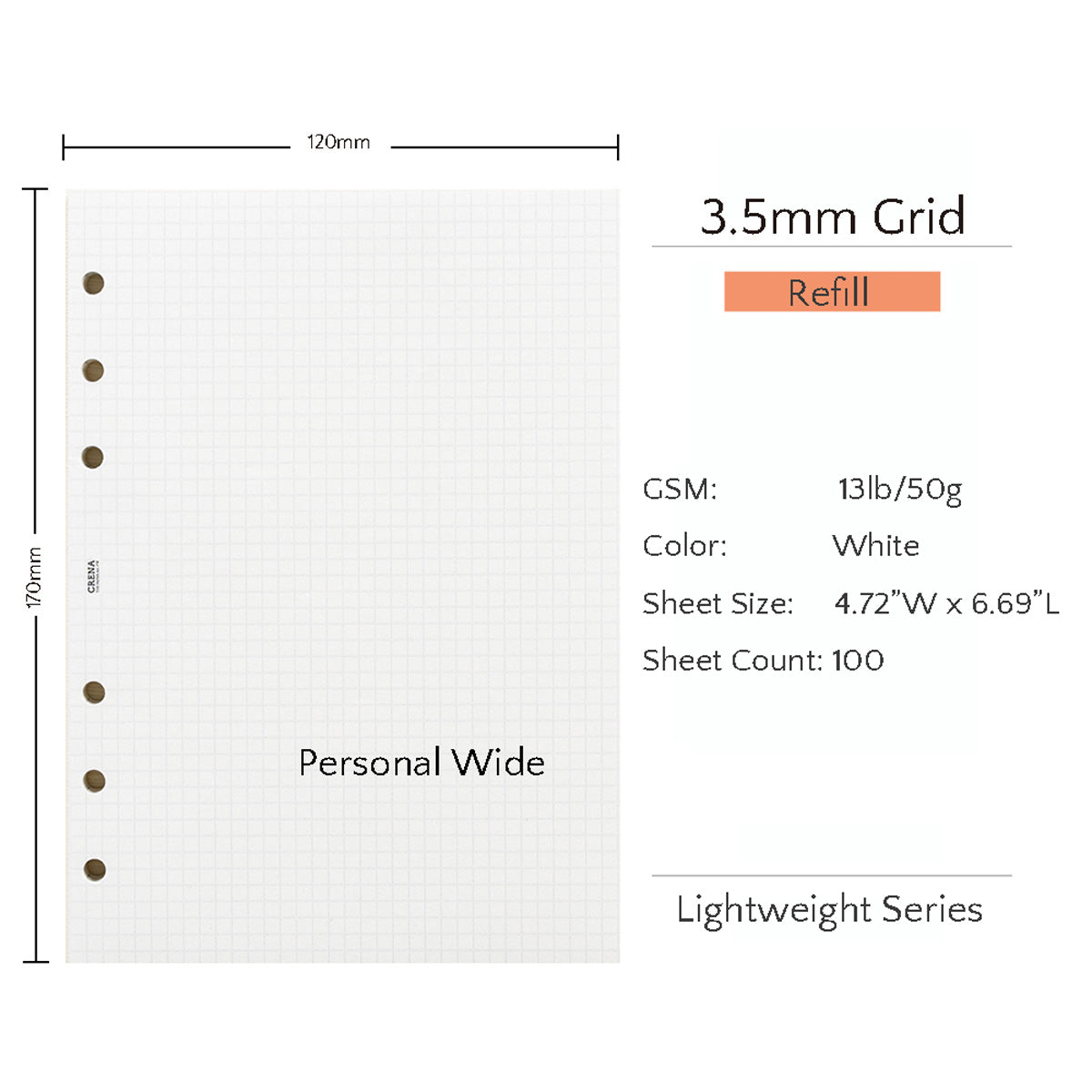 Personal Wide Refills | Lightweight