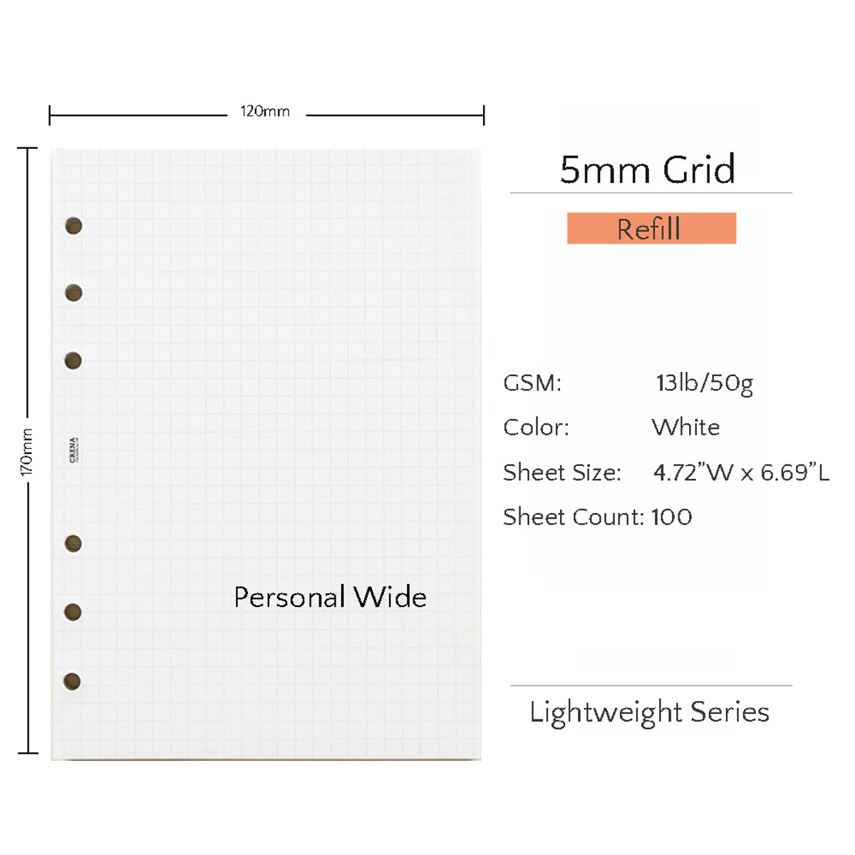 Personal Wide Refills | Lightweight