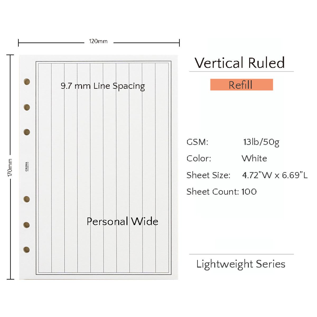 Personal Wide Refills | Lightweight