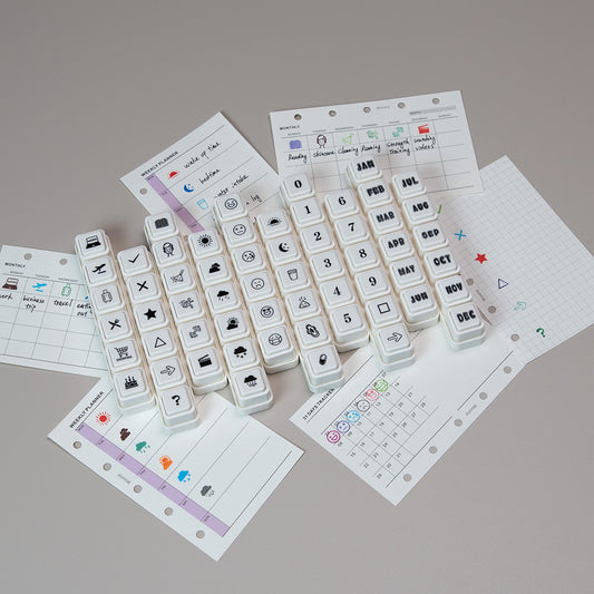 Pochitto 6 Push Button Stamp Set