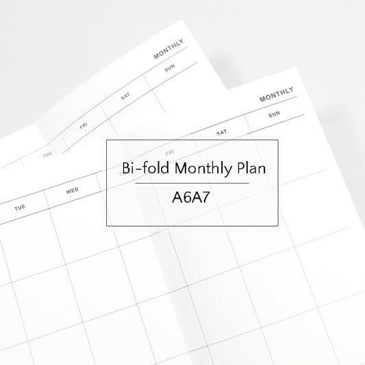 A6/A7 Refills | Bi-fold Monthly Plan