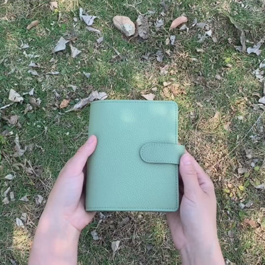 Leather Journal Planner Cover | Pocket/A7 | Light green