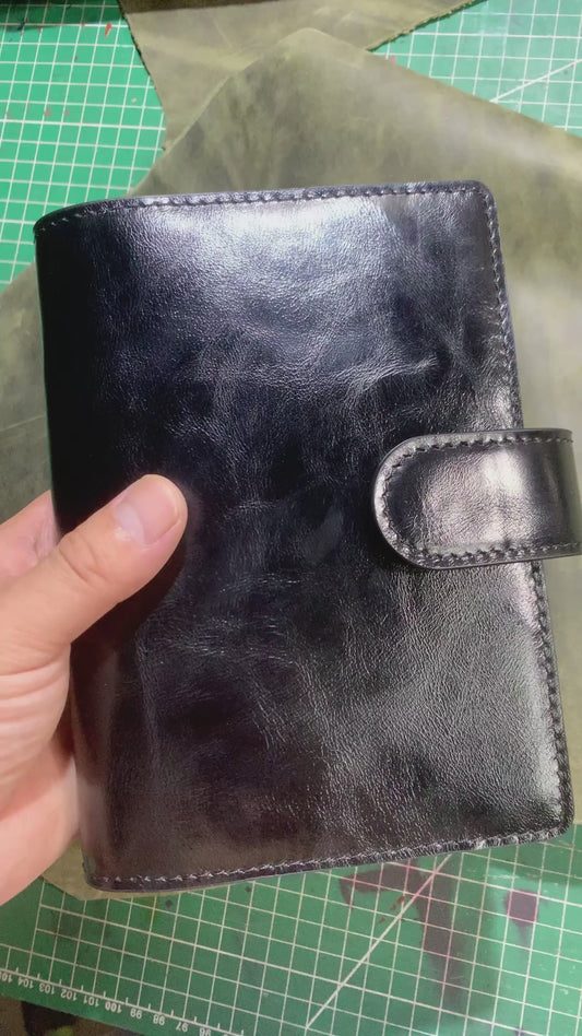 Leather Journal Planner Cover | Personal/A6 | Black