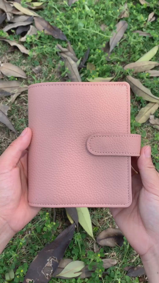 Leather Journal Planner Cover | Pocket/A7 | Dusty pink&Pink