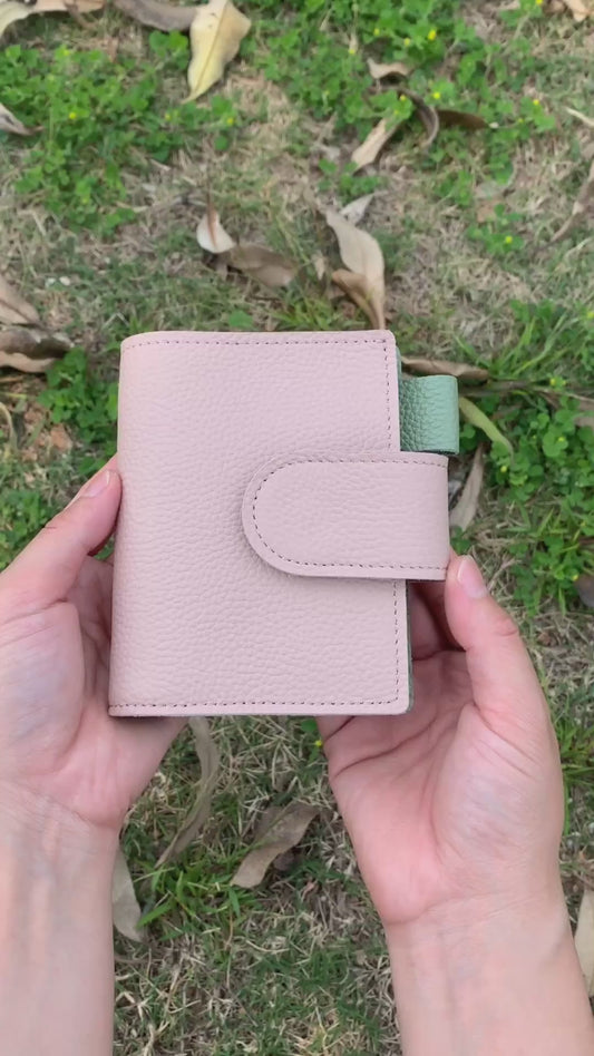 Leather Journal Planner Cover | Mini/A8 | Pink&Mint green