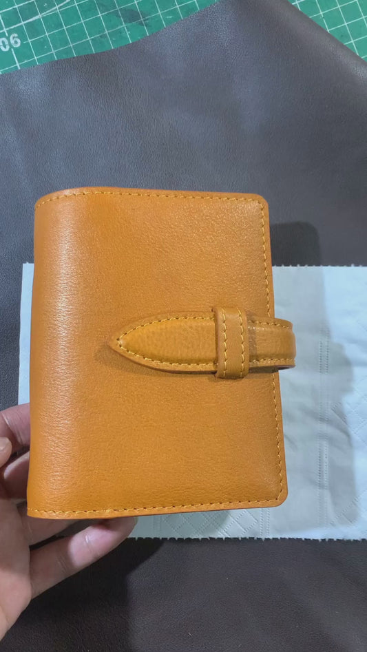 Leather Journal Planner Cover | Vegetable-tanned | Pocket/A7 |Orange