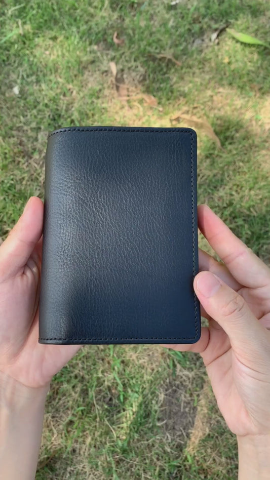 Leather Journal Planner Cover | Minerva Box | Mini/A8 | Black&Green