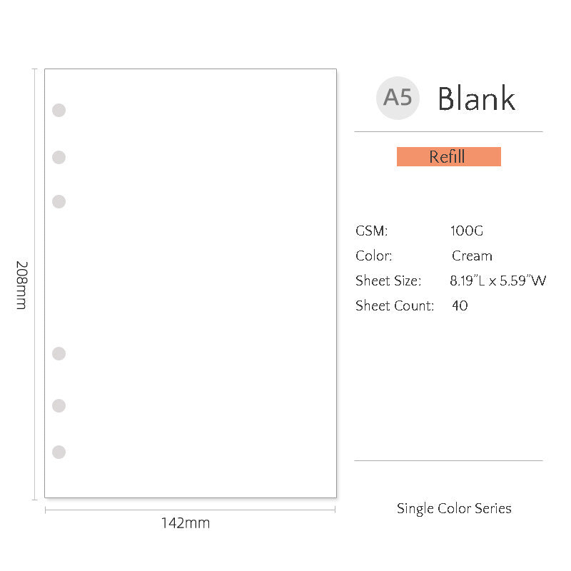 A5/A6/A7 Refills | Blank