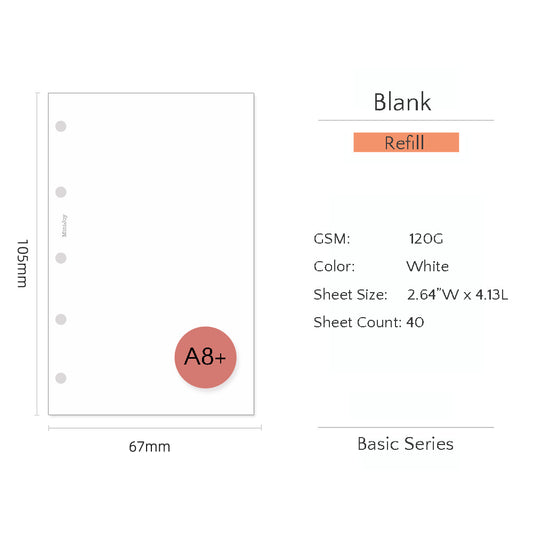 Mini/A8 Refills | Blank