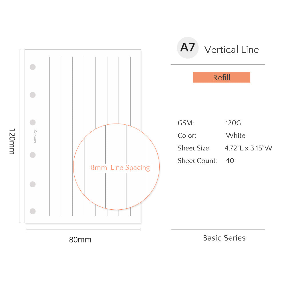 A6/A7 Refills | Vertiacal Line